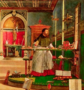 Vision of St. Augustine (detail)